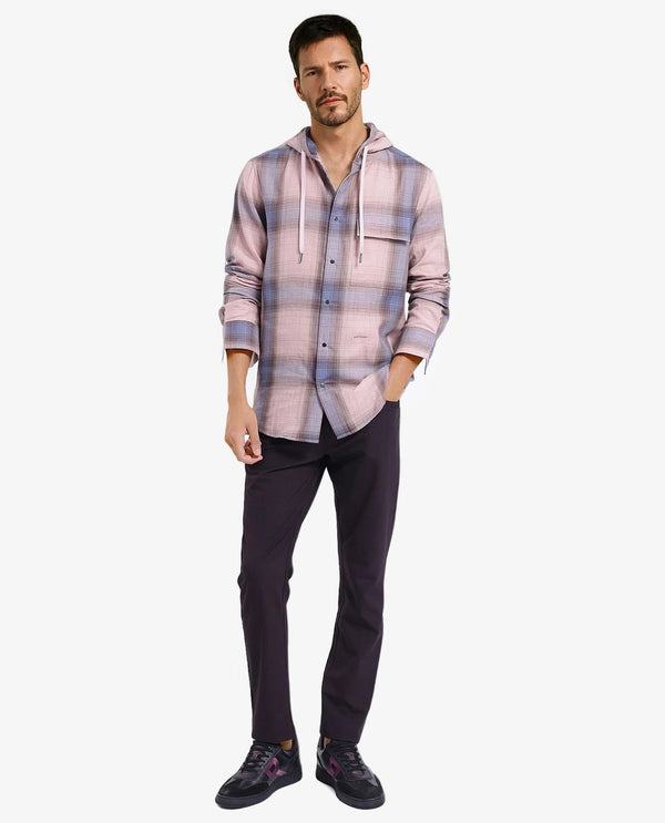 Rare Rabbit Men's Dartmouth Dusky Pink Cotton Fabric Full Sleeve Collared Neck Oversized Fit Checks Shirt