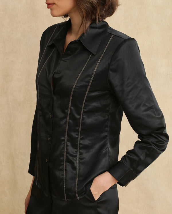 Rareism Women Derep Primary Black  Shirt