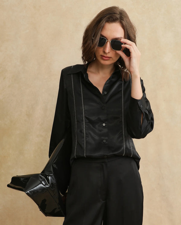 Rareism Women Derep Primary Black  Shirt