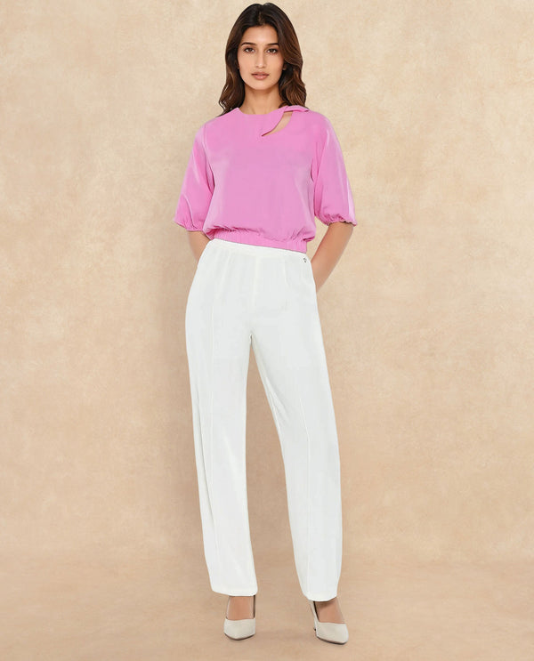 Rareism Women Dionysus Pink Plain Top