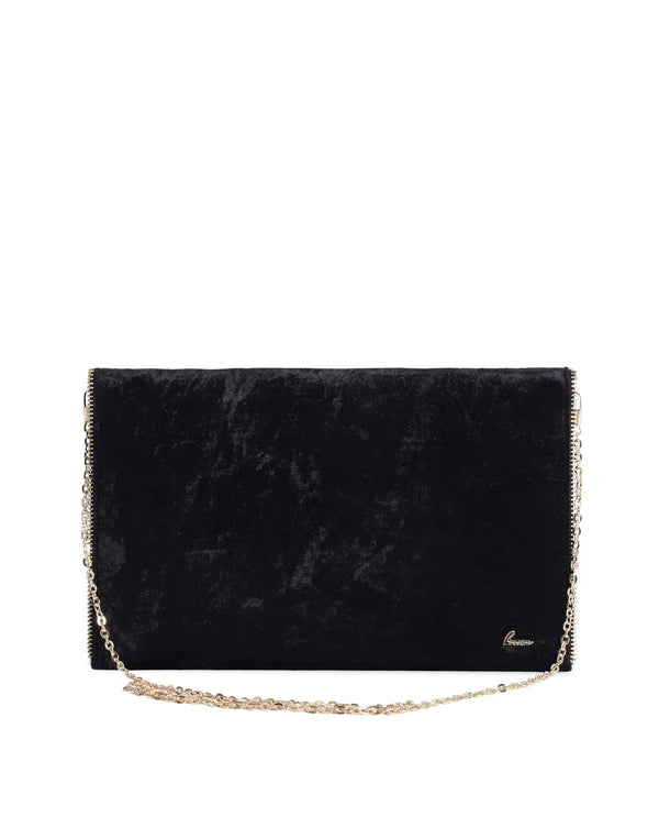 Rareism Women Diva Dark Black Plain Bag