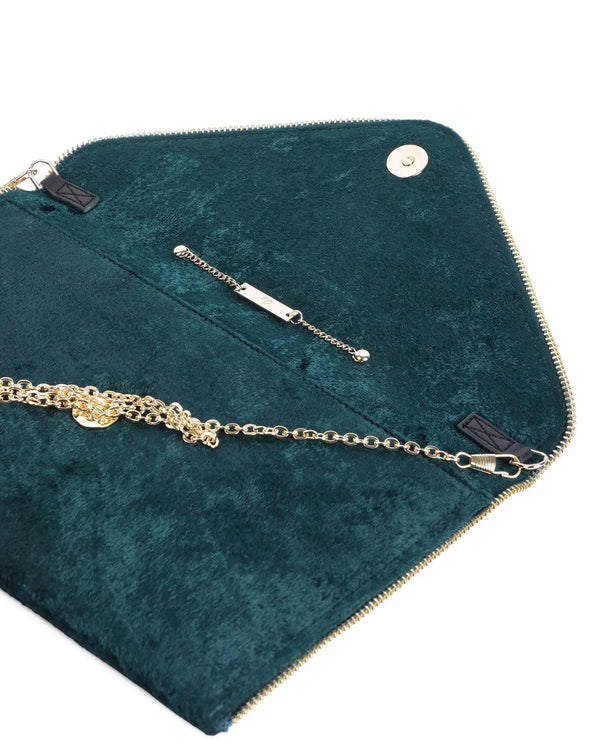 Rareism Women Diva Dark Green Plain Bag
