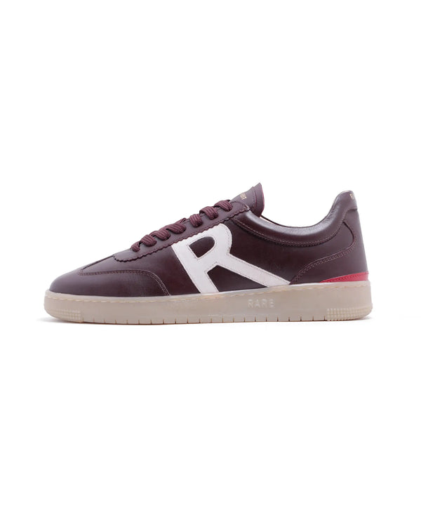 Rare Rabbit Men Dorset Pro Burgundy Genuine Leather Shoes Low-Top Lace-Up Dual Tone Sneaker Shoes