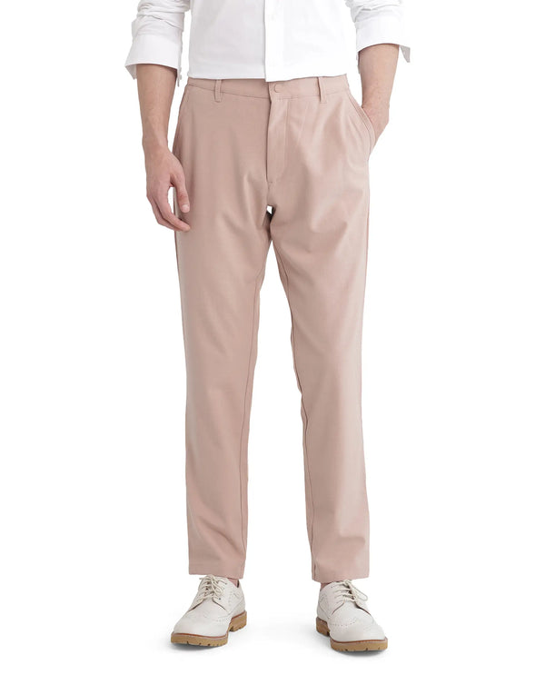Rare Rabbit Men Driver-2 Peach Cotton Elastane Fabric Button Closure Plain Trouser