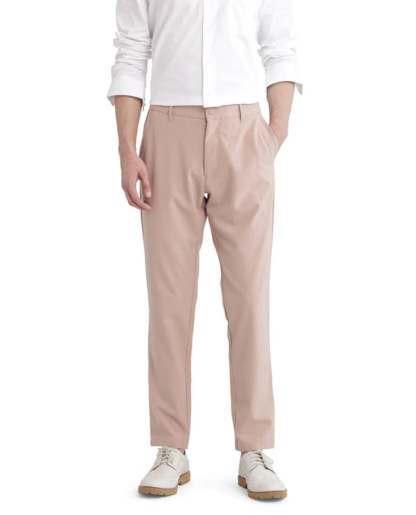 Rare Rabbit Men Driver-2 Peach Cotton Elastane Fabric Button Closure Plain Trouser