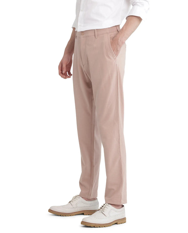 Rare Rabbit Men Driver-2 Peach Cotton Elastane Fabric Button Closure Plain Trouser