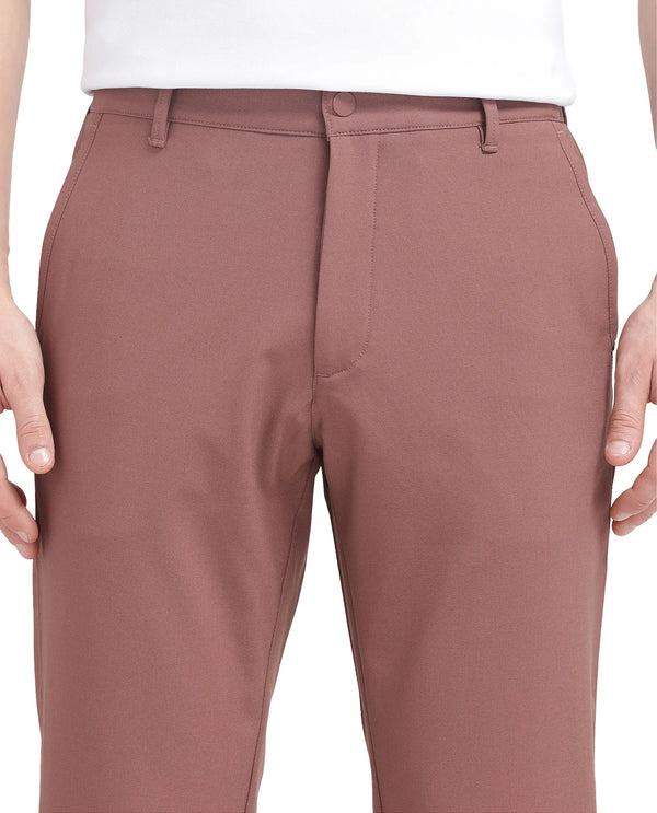Rare Rabbit Men Driver-2 Dusky Rust Cotton Elastane Fabric Button Closure Plain Trouser
