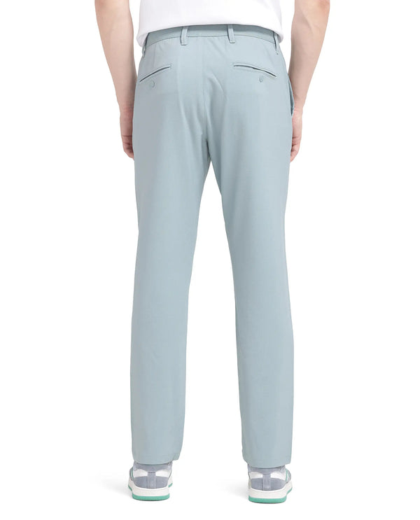 Rare Rabbit Men Driver-2 Pastel Green Cotton Elastane Fabric Button Closure Plain Trouser