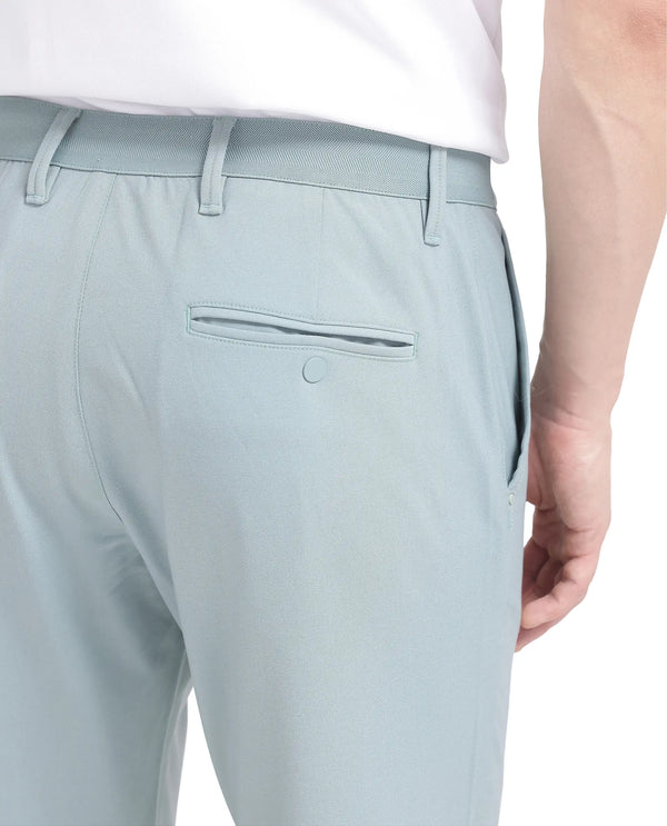 Rare Rabbit Men Driver-2 Pastel Green Cotton Elastane Fabric Button Closure Plain Trouser