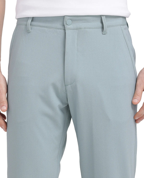 Rare Rabbit Men Driver-2 Pastel Green Cotton Elastane Fabric Button Closure Plain Trouser