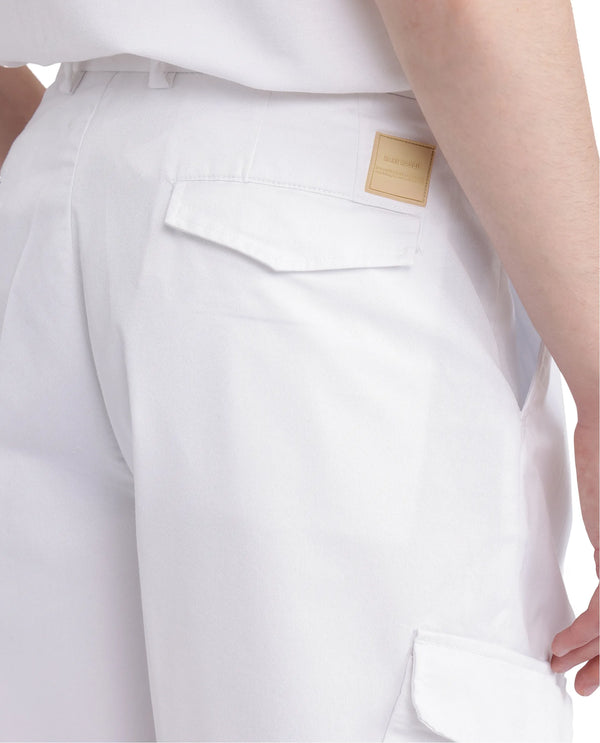 Rare Rabbit Men Eber White Button Closure Regular Fit Plain Trouser