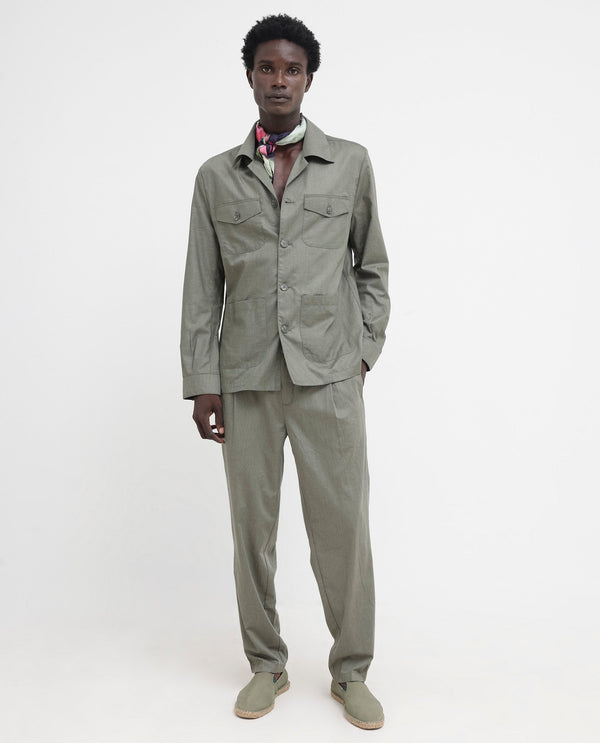 Rare Rabbit Mens Echos Light Olive Full Sleeve Collared Neck Two Flap Pocket Solid Jacket
