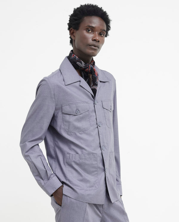Rare Rabbit Mens Echos Purple Full Sleeve Lapel Neck Two Flap Pocket Solid Jacket