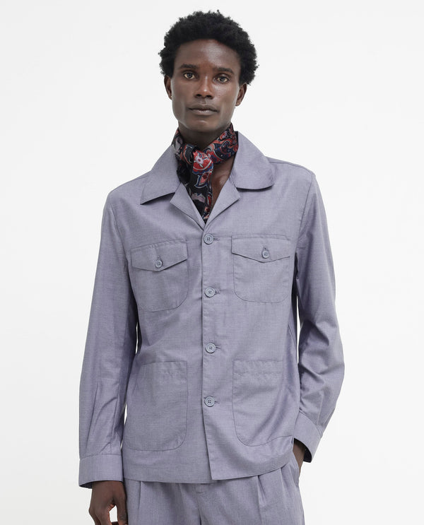 Rare Rabbit Mens Echos Purple Full Sleeve Lapel Neck Two Flap Pocket Solid Jacket