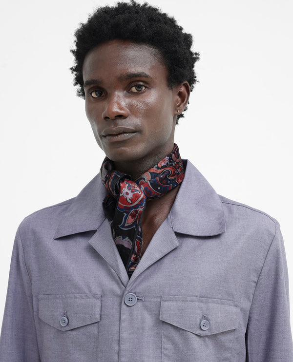 Rare Rabbit Mens Echos Purple Full Sleeve Lapel Neck Two Flap Pocket Solid Jacket
