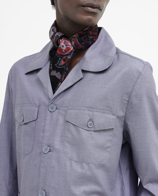 Rare Rabbit Mens Echos Purple Full Sleeve Lapel Neck Two Flap Pocket Solid Jacket
