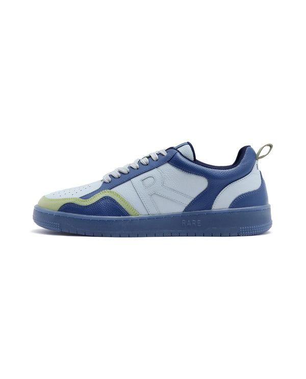 Rare Rabbit Men Edamon Blue Leather Lace-Up Sneaker