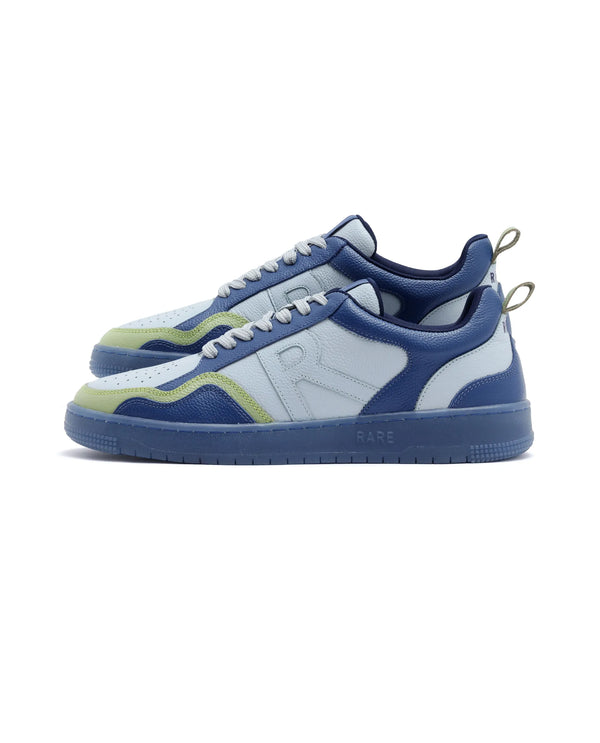 Rare Rabbit Men Edamon Blue Leather Lace-Up Sneaker