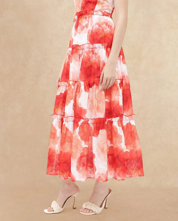 Rareism Womens Elma Pink Dress Noodle Strap Print