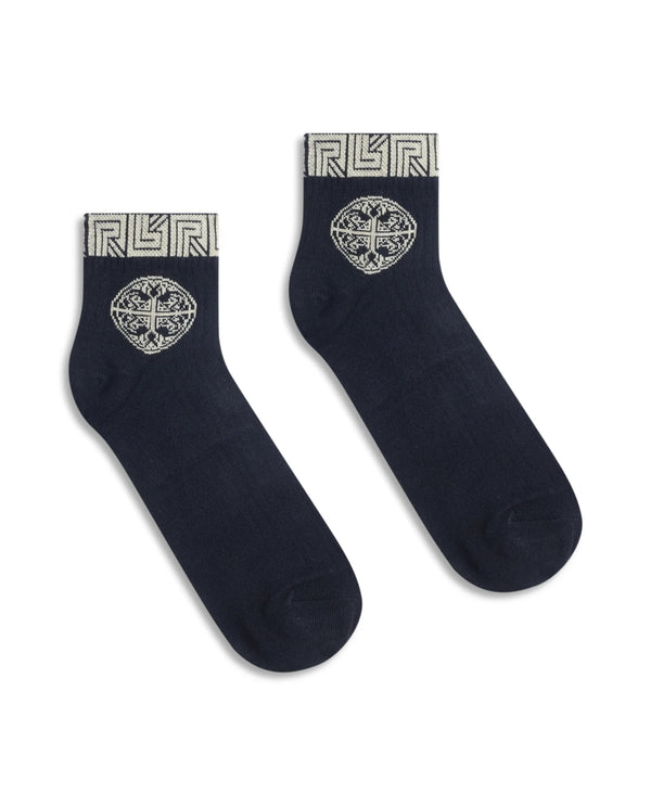 Rare Rabbit Men Emb Assorted High Ankle Socks