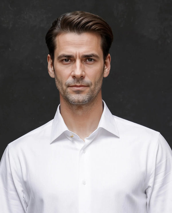 Rare Rabbit Men Fargo White Cotton Fabric Full Sleeve Regular Fit Solid Formal Shirt