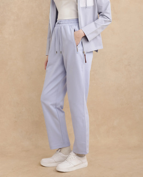 Rareism Women Fider Light Blue Plain Track Pant