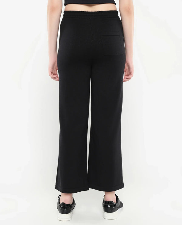 Rareism Women Finnet B Black Plain Track Pant