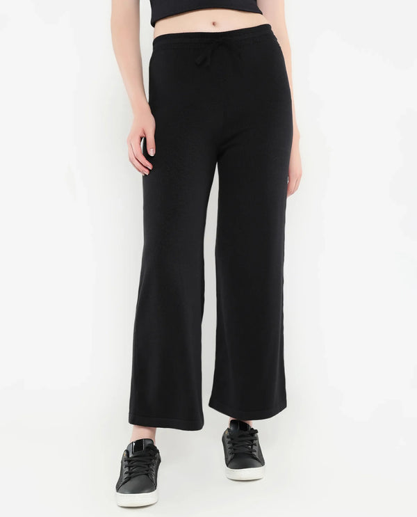 Rareism Women Finnet B Black Plain Track Pant