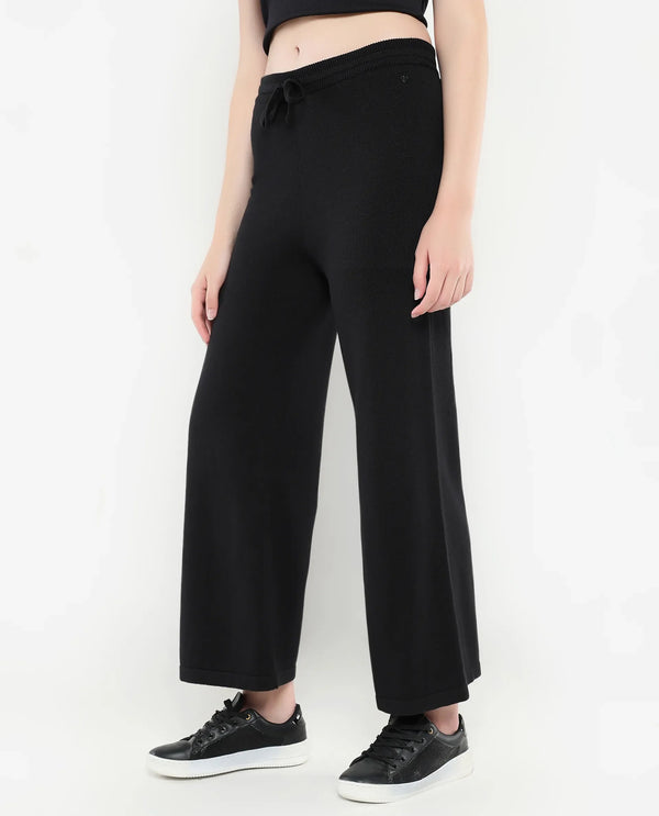 Rareism Women Finnet B Black Plain Track Pant