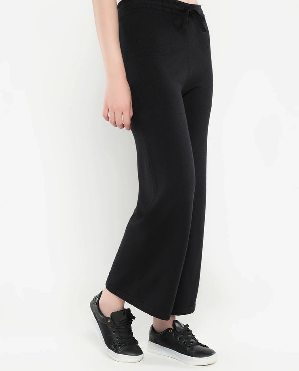 Rareism Women Finnet B Black Plain Track Pant