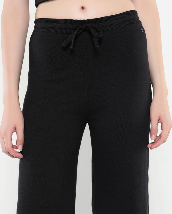 Rareism Women Finnet B Black Plain Track Pant