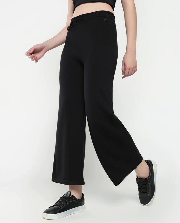 Rareism Women Finnet B Black Plain Track Pant