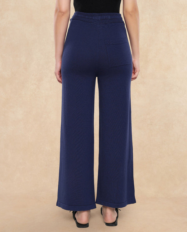 Rareism Women Finnet B Navy Plain Track Pant
