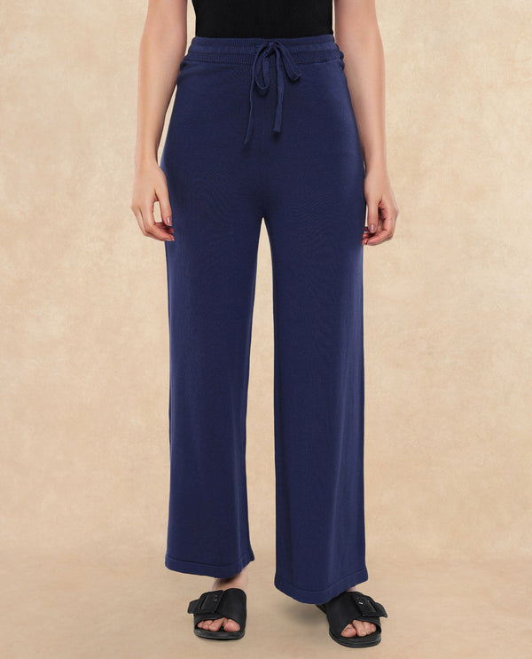 Rareism Women Finnet B Navy Plain Track Pant