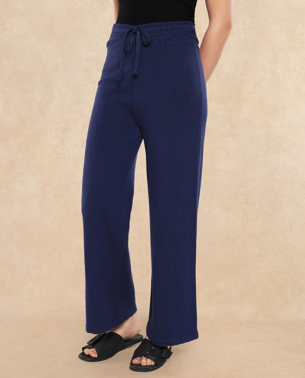Rareism Women Finnet B Navy Plain Track Pant