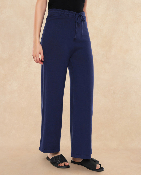 Rareism Women Finnet B Navy Plain Track Pant