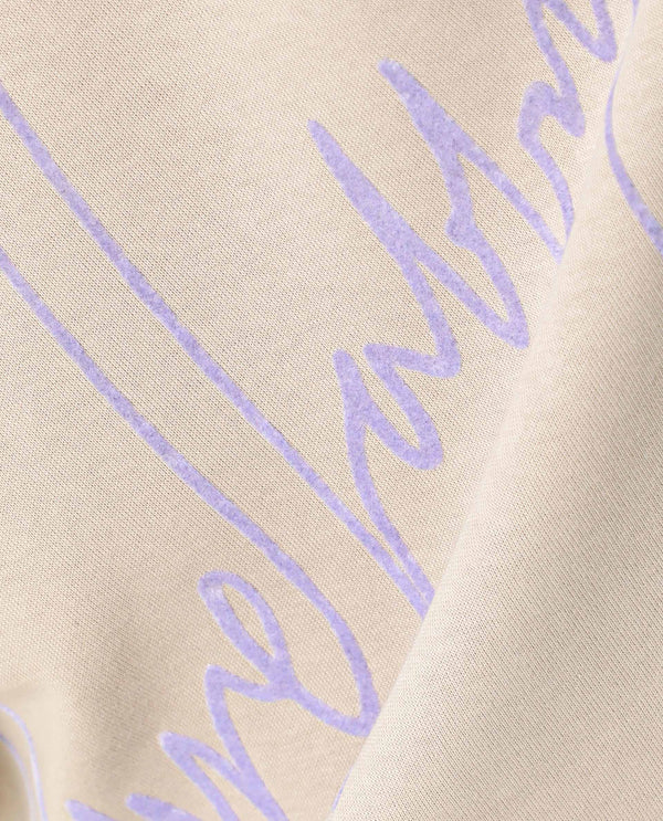 Rare Rabbit Men's Flocker Beige Cotton Polyester Fabric Full Sleeves Signature Branding Sweatshirt