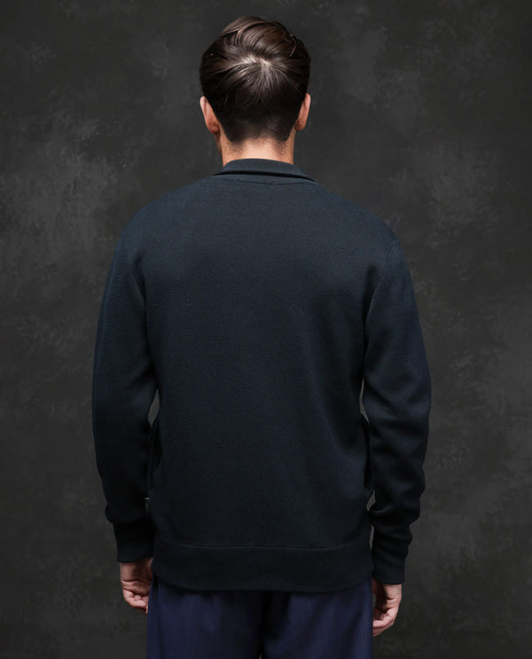 Rare Rabbit Men's Freddo Black Cotton Fabric Full Sleeve Mandarin Collar Zipper Closure Relaxed Fit Solid Jacket