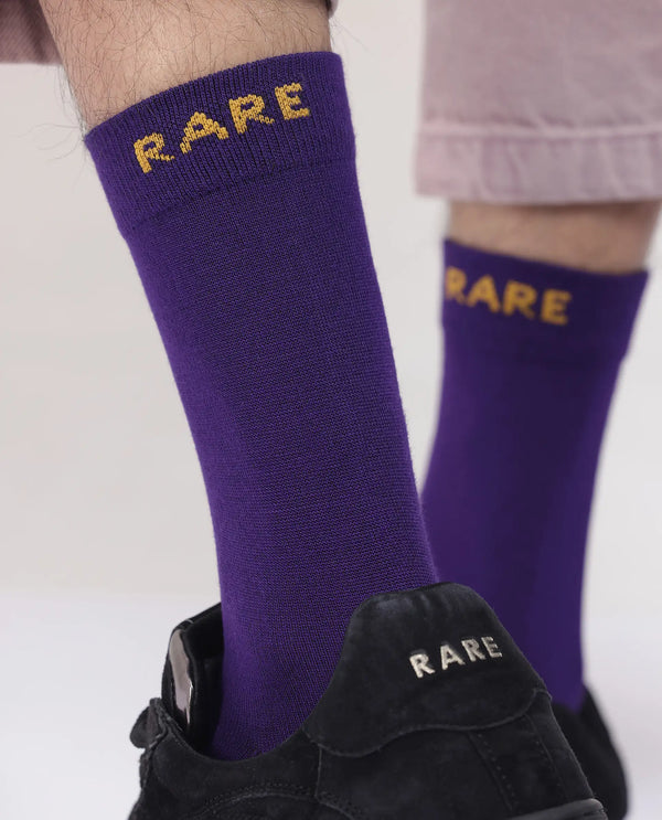 Rare Rabbit Men'S Full Socks Purple Socks