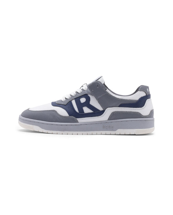 Rare Rabbit Men's Gabriel White Genuine Leather Lycra Lining Dual Tone Lace-Up Low-Top Sneaker Shoes