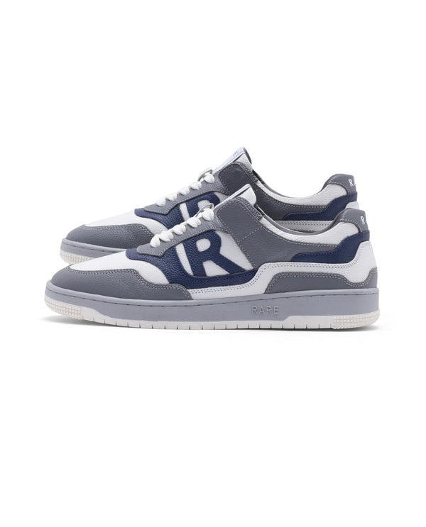 Rare Rabbit Men's Gabriel White Genuine Leather Lycra Lining Dual Tone Lace-Up Low-Top Sneaker Shoes