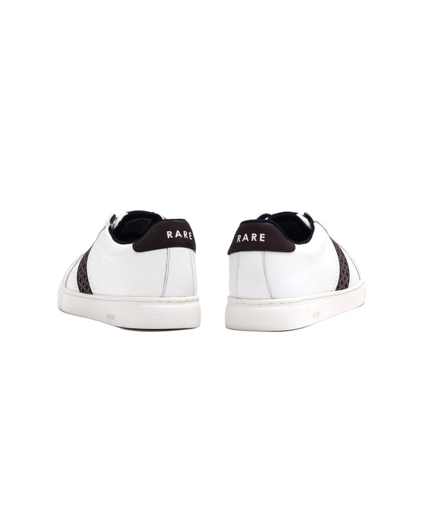Rare Rabbit Men's Galileo Pro White Round Toe Monogram Branding Smart Casual Sneaker Shoes