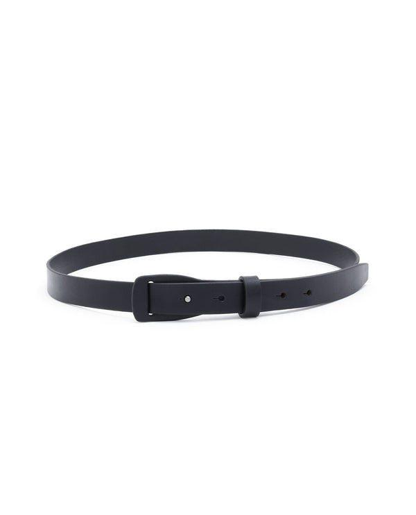 Rare Rabbit Men's Grenger Black Non-Reversible Smooth Grain Belt
