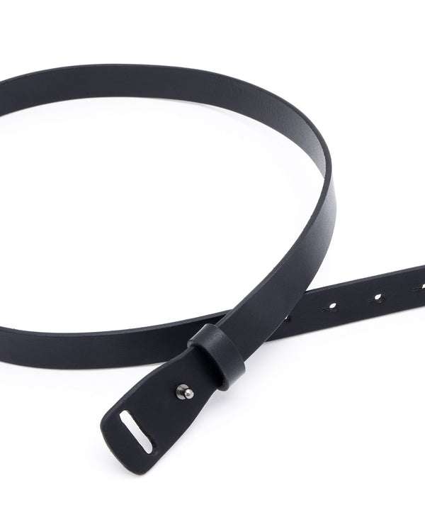 Rare Rabbit Men's Grenger Black Non-Reversible Smooth Grain Belt
