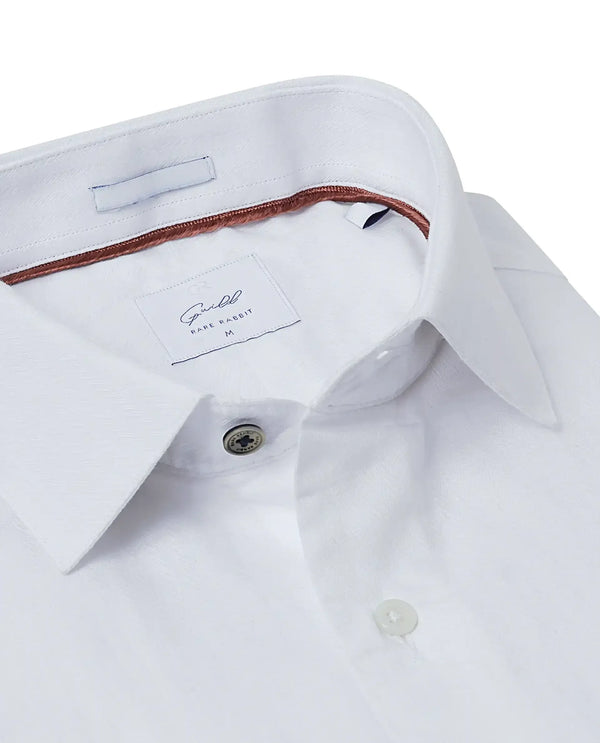 Rare Rabbit Mens Messa White Full Sleeve Regular Fit Solid Shirt