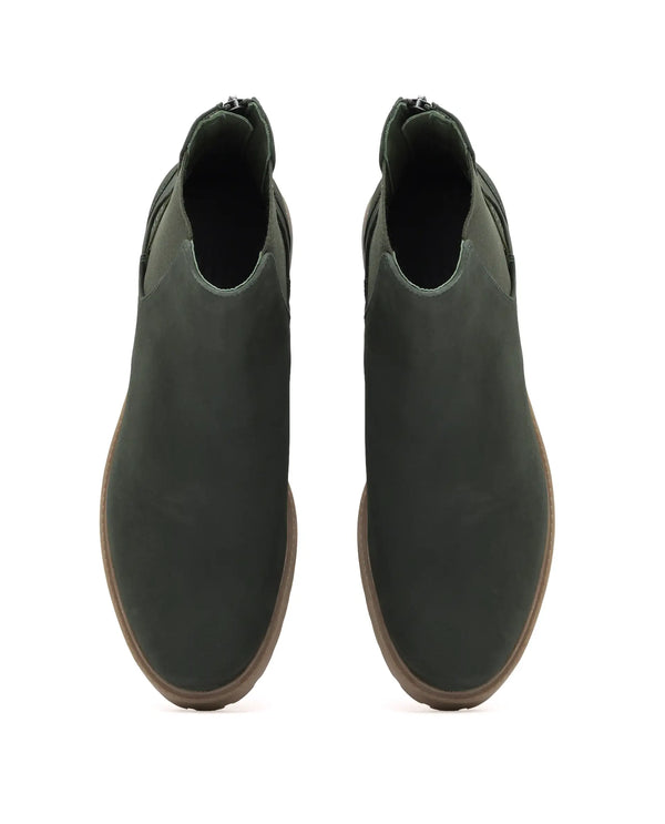 Rare Rabbit Men's Gum Pro Green Classic Chelsea Boot