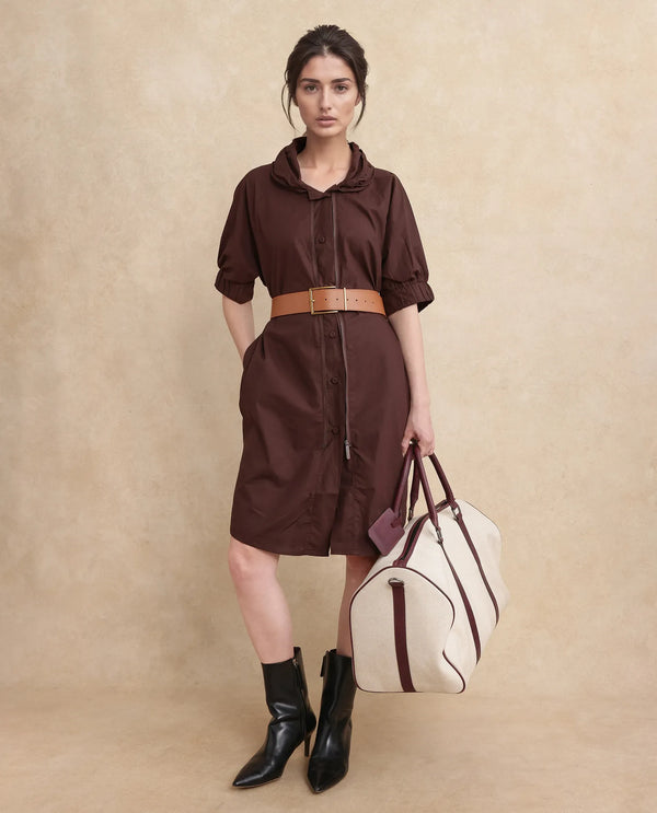 Rareism Women Hanoi Dark Brown Plain Jacket