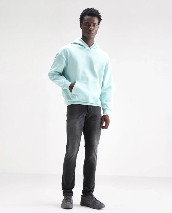 Rare Rabbit Men's Hawkins Light Grey Mid Wash Slim Fit Jeans