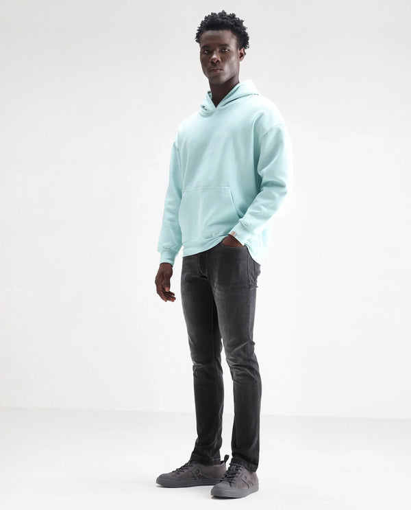 Rare Rabbit Men's Hawkins Light Grey Mid Wash Slim Fit Jeans