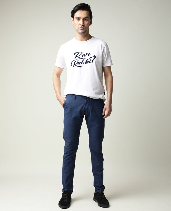 Rare Rabbit Men's Ruiz Blue Sulphur Dyed Mid-Rise Slim Fit Jeans